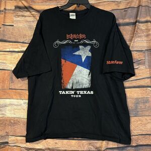 Los Lonely Boys 2010 Takin' Texas Tour T-Shirt Men's 2XL Black State Farm